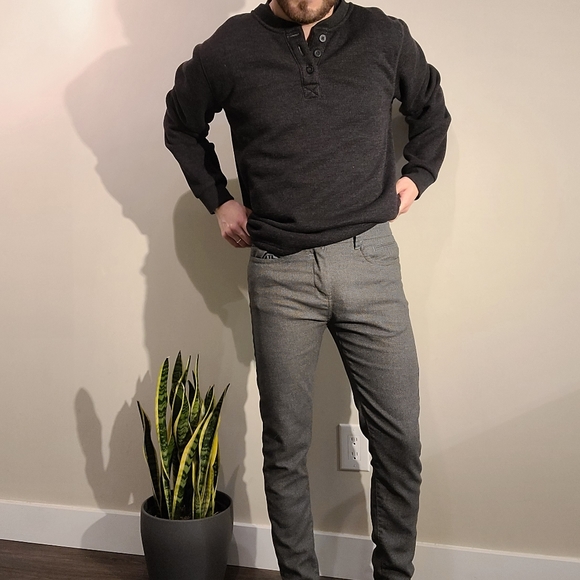 Mens fleece lined sweater - Picture 1 of 13